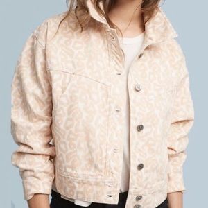 NWT Pilcro & The Letterpress Pink Leopard Jacket